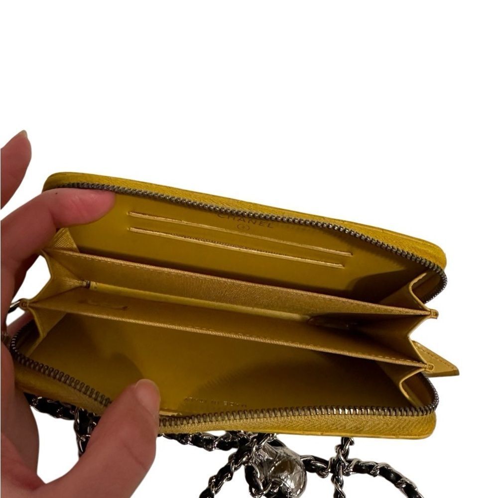 CHANEL Yellow Quilted Wristlet - Picture 16 of 16